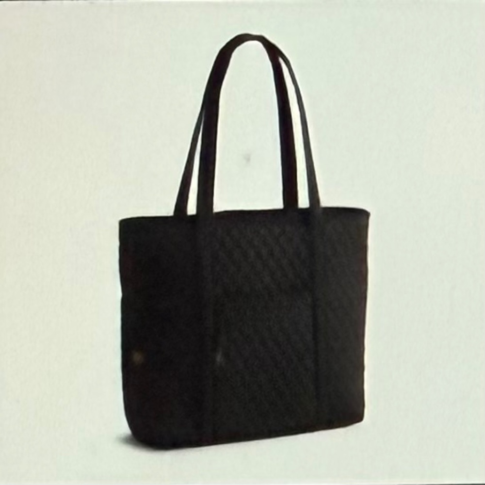 NEW Vera Bradley Large Original Black Vera Tote in Premium cotton